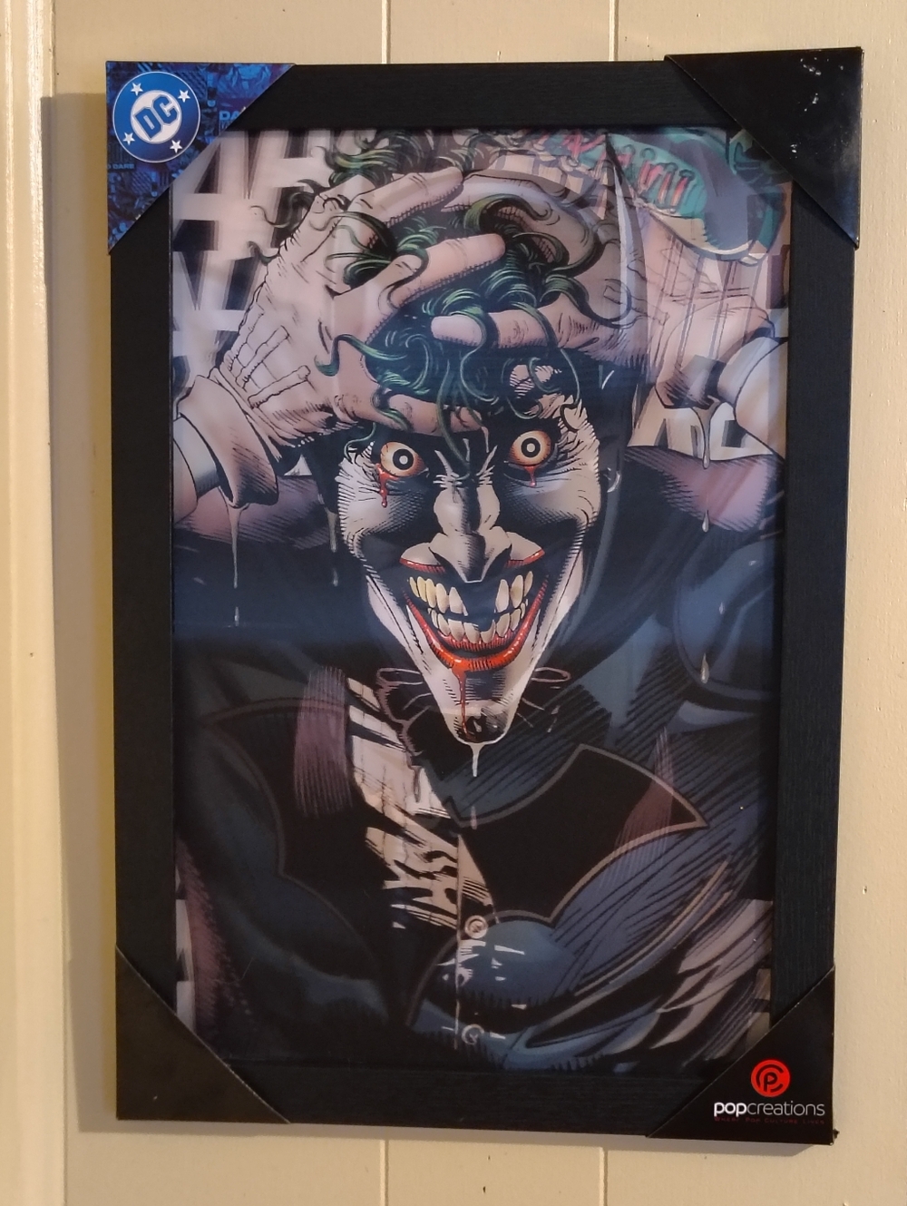 DC Pop Creations 3D Joker/Batman Framed Art Print